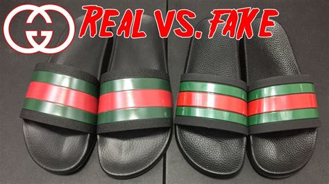 how to tell from real or fake gucci slides|gucci slides cheap real.